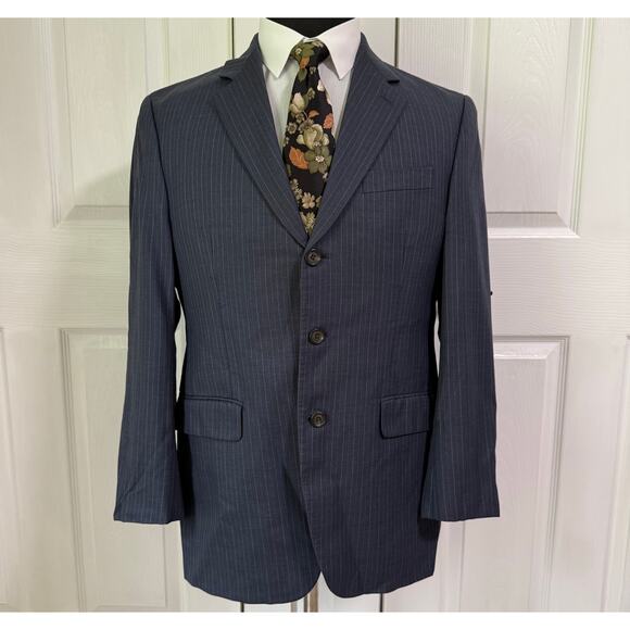 Ralph Lauren RRL Men's Pinstriped 3 Buttons Blazer Jacket Size 40R - Picture 1 of 7
